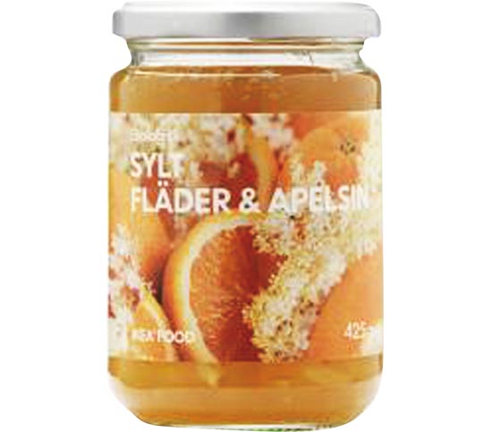 IKEA:イケア:SYLT FLADER＆APELSIN　オレンジ＆エルダーフラワージャム
