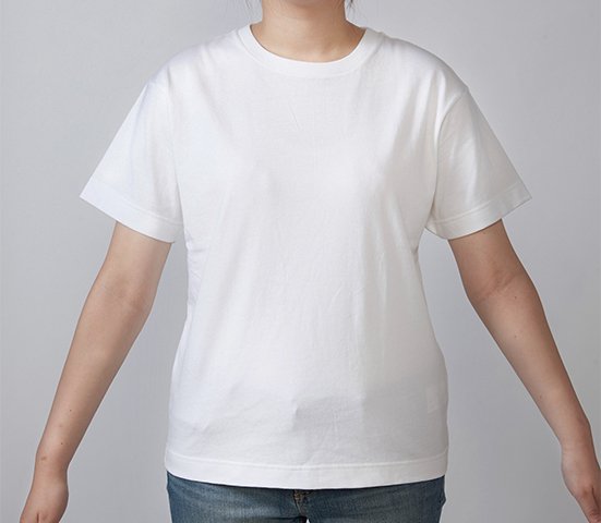 LOWRYS FARM:USAベーシックTシャツ:白Tシャツ