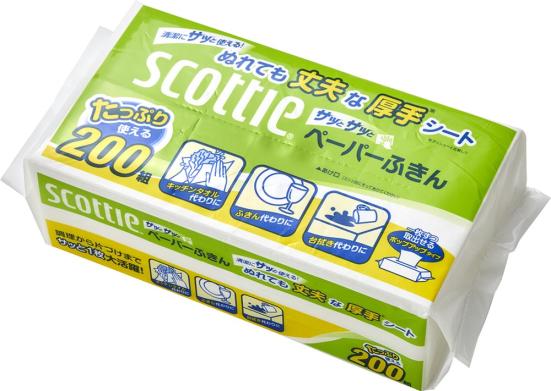 日本製紙クレシア:スコッティ ペーパーふきん サッとサッと:キッチンペーパー