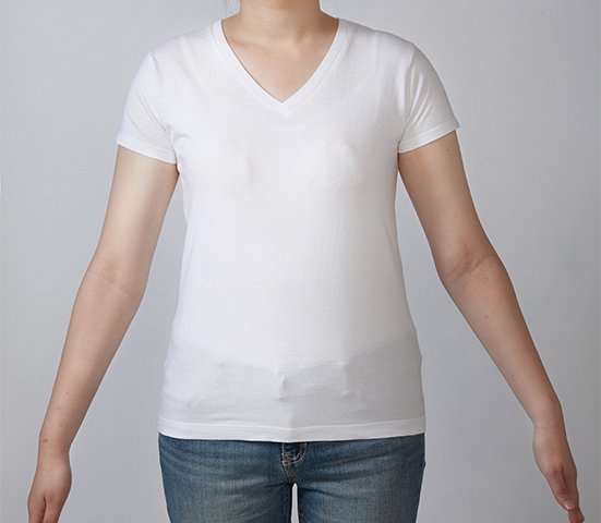 Hanes:ウィメンズ ジャパンフィット【2枚組】 VネックTシャツ 18SS Japan Fit for HER ヘインズ(HW5115):白Tシャツ