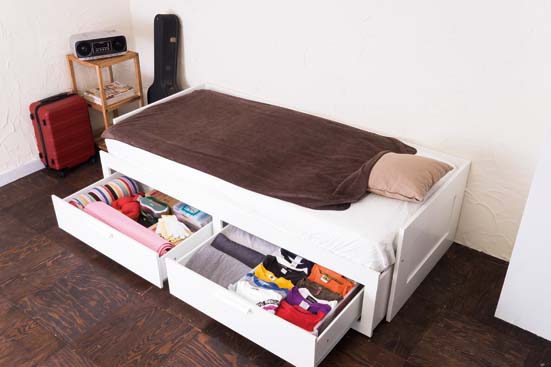 収納ベッド:収納付きベッド:収納付ベッド:IKEA:イケア:BRIMNES:デイベッドフレーム