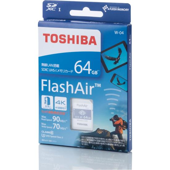 東芝(TOSHIBA):FlashAir W-04 64GB:SDカード