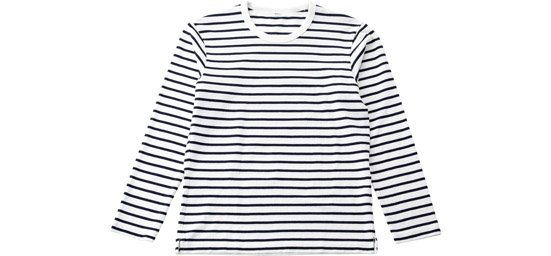 ユニクロ:ウォッシュボーダーT(長袖):長袖Tシャツ