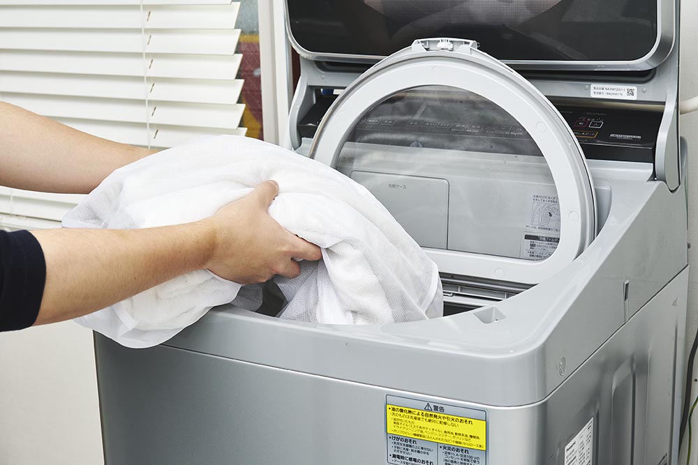 暖かい毛布の検証テスト　洗濯機で洗えるかどうか